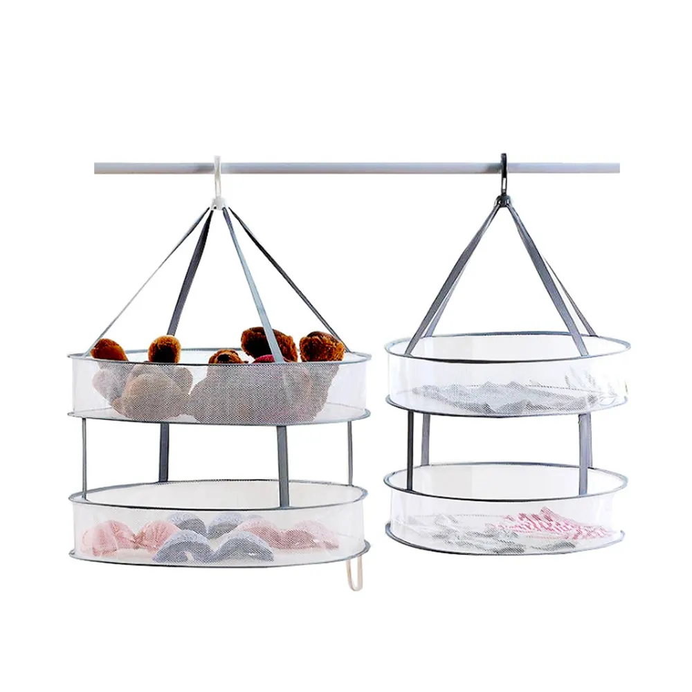 PUSH!居家生活用品 曬衣籃大號折疊家用雙層晾曬籃晾衣網洗衣袋衣架三件組I94-2 歷史價格詳細信息