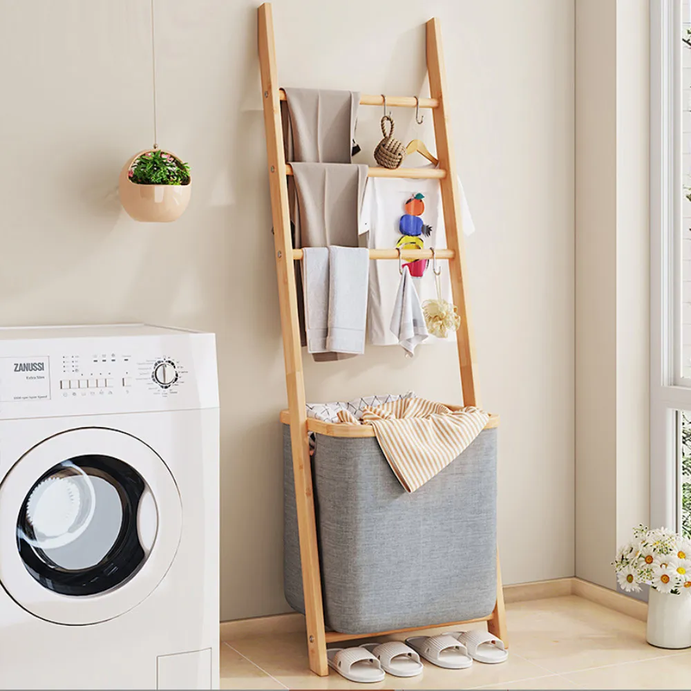 【AOTTO】楠竹大容量三層置物髒衣籃(置物架 層架 收納架) 歷史價格詳細信息