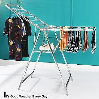 【新款】摺疊晾衣架可移動省空間家用落地多功能陽臺室內曬衣架多層衣架 歷史價格詳細信息