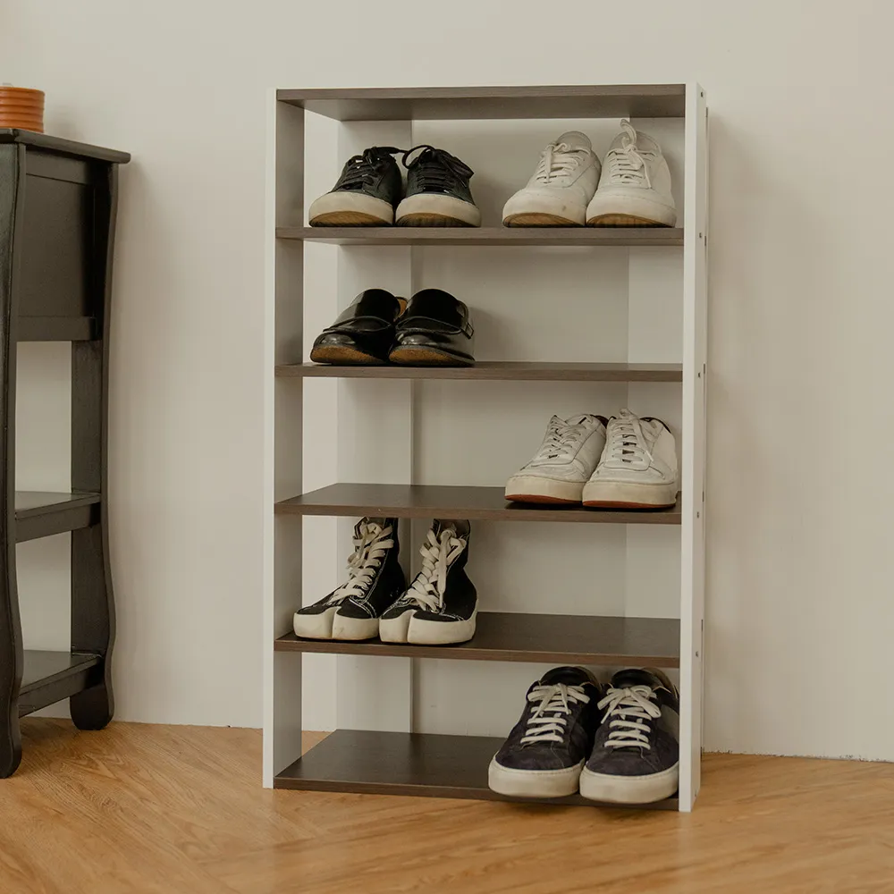 【ikloo】日系優雅五層木質鞋櫃◆2色可選 歷史價格詳細信息