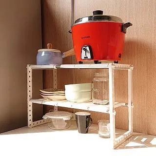 可伸縮多功能置物架 北歐純淨白 不鏽鋼 雙層 分層收納 廚房置物架 浴室置物架  現貨 蝦皮直送 歷史價格詳細信息