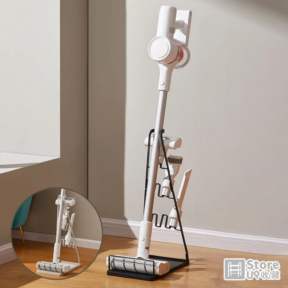 【Store up 收藏】日式簡約 多功能吸塵器收納架-3吸頭款(AD405) 歷史價格詳細信息