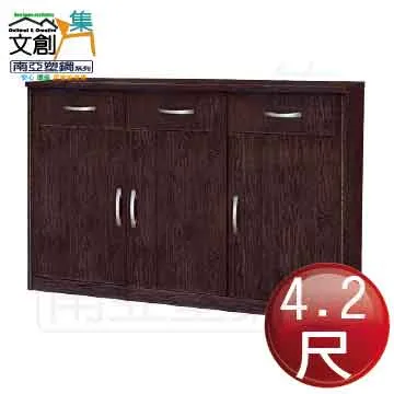 【文創集】南亞塑鋼 古爾多多彩3尺上下雙層雙推門中空高鞋櫃(八色可選) 歷史價格詳細信息