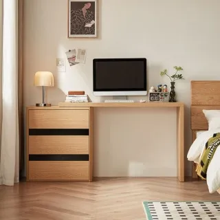 林氏木業北歐原木風角落開放式單抽可移動岩板邊几 OU1J 歷史價格詳細信息