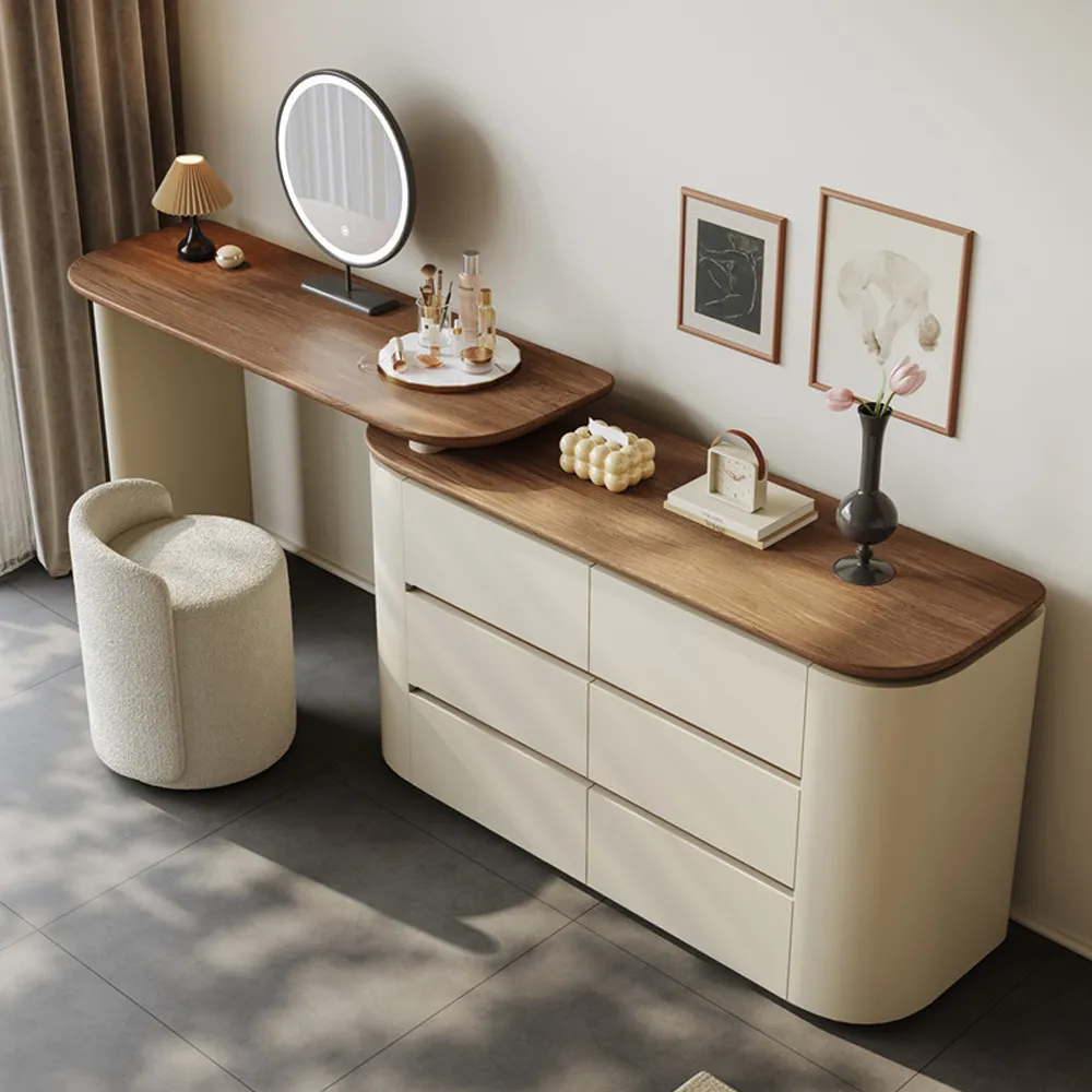 Peachy Life 簡瀾 奶油風岩板可伸縮中島餐桌櫃210-260cm 歷史價格詳細信息