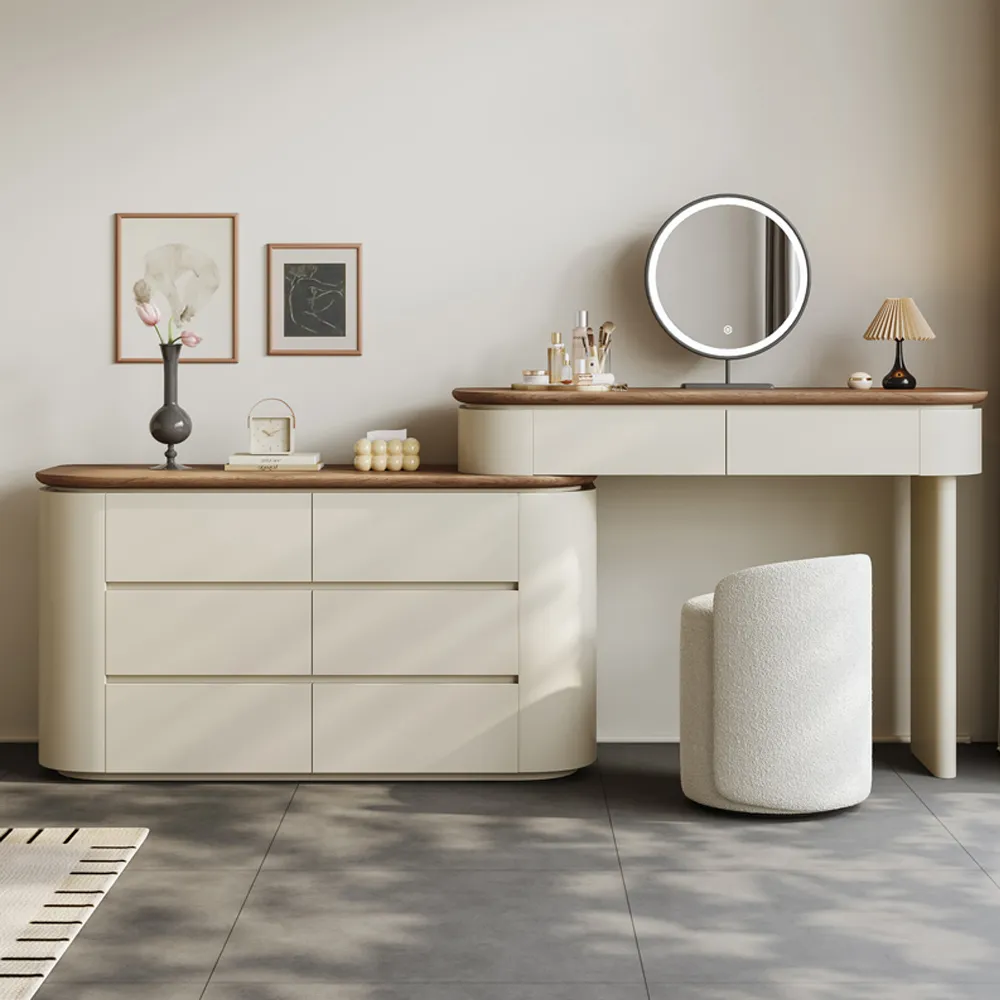 Peachy Life 簡瀾 奶油風岩板可伸縮中島餐桌櫃210-260cm 歷史價格詳細信息