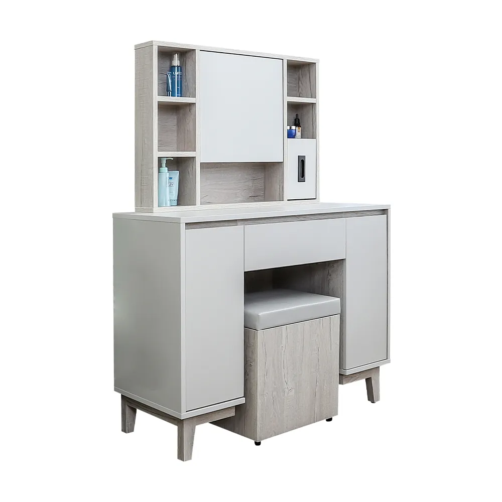 Bernice-艾拉3尺化妝桌/旋轉式鏡台/梳妝台(附化妝椅) 歷史價格詳細信息