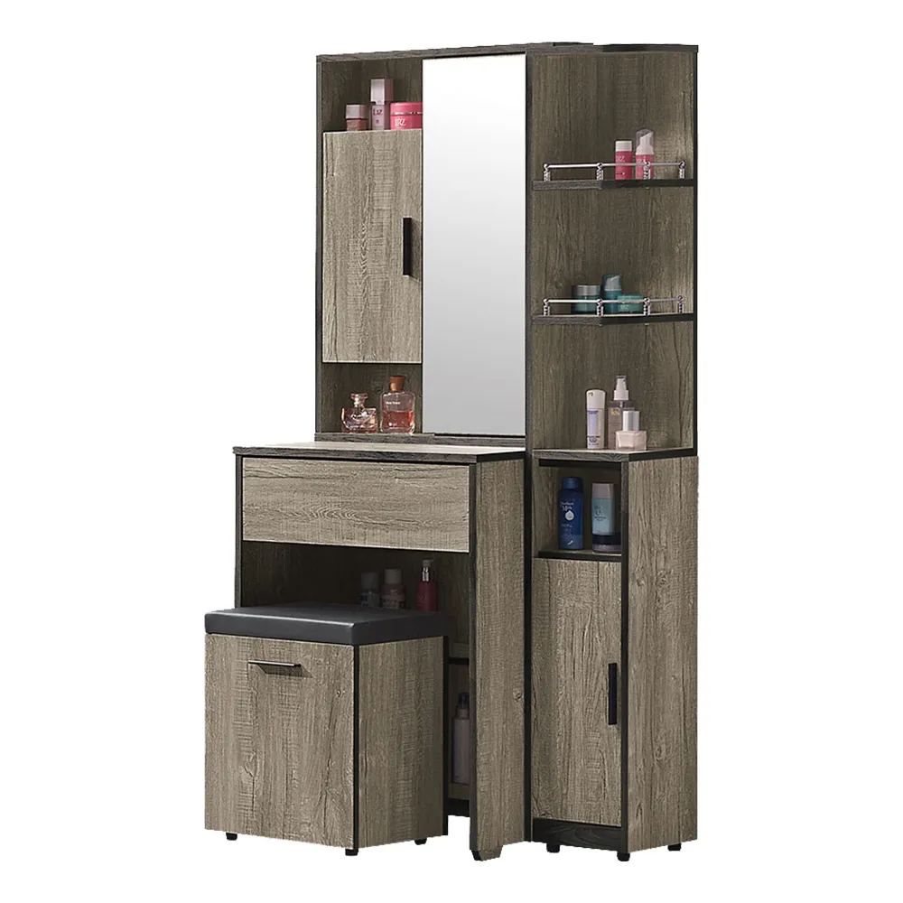 Bernice-奎利1.7尺工業風圓形床頭櫃/二抽收納櫃/置物小邊櫃/小茶几 歷史價格詳細信息