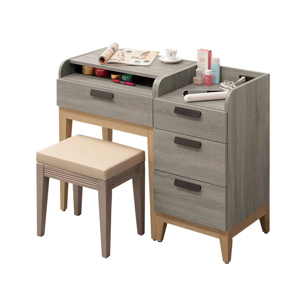 Bernice-艾森3尺推門/拉門二抽收納衣櫃(古橡色-六色可選) 歷史價格詳細信息