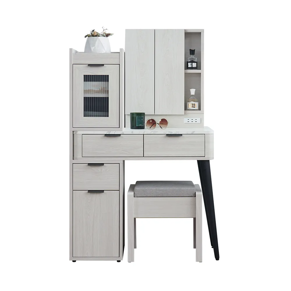 【時尚屋】[5U11]柏莎2尺多功能掀式鏡台-含椅5U11-357-免運費/免組裝/鏡台組 歷史價格詳細信息