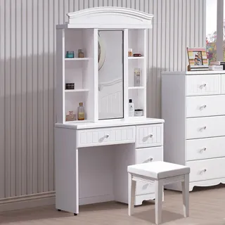 Boden-艾莎6.7尺法式歐風白色多功能收納高衣櫃組合(二門三抽+三門六抽) 歷史價格詳細信息