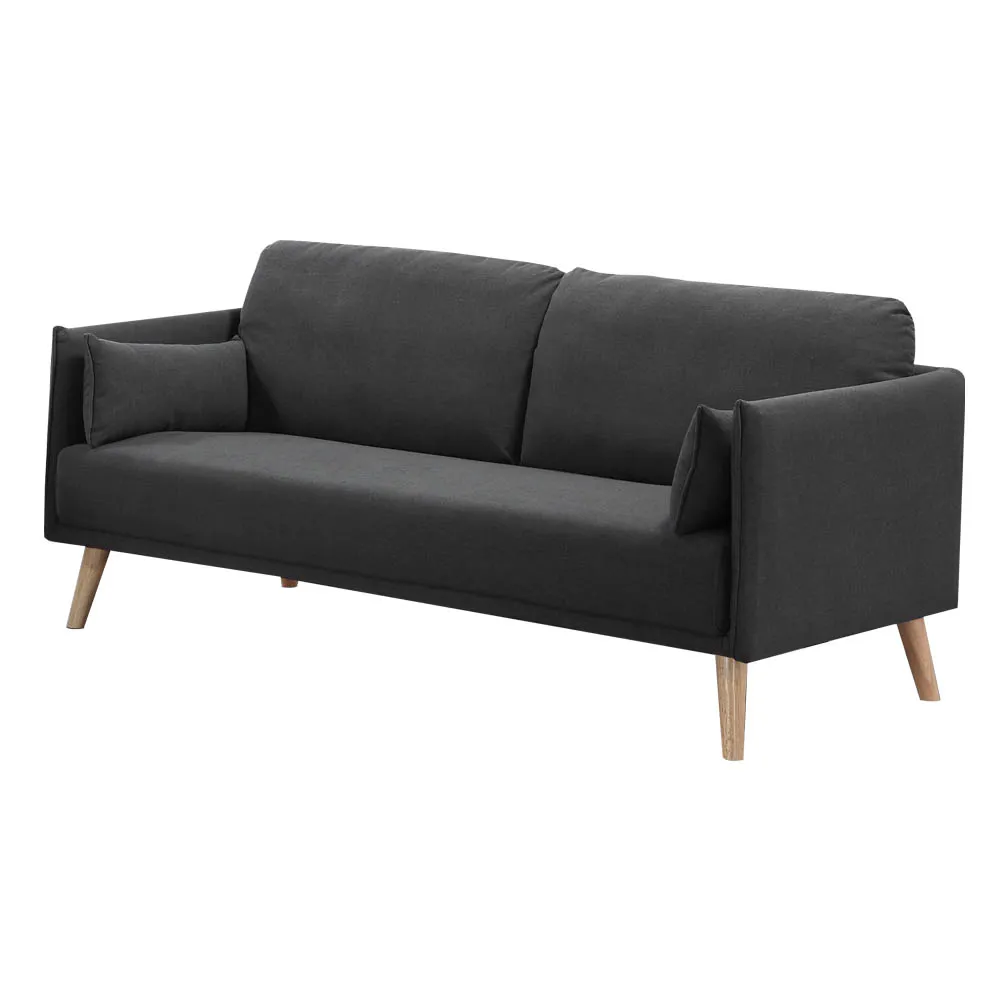 Boden-奈斯灰色皮革實木餐椅/單椅-鄉村木紋色 歷史價格詳細信息