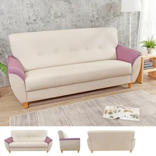 Boden-泰利 耐磨貓抓皮機能L型沙發(四人座+腳椅)(米色+灰棕扶手) 歷史價格詳細信息