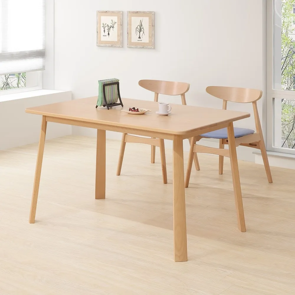 【直人木業】山毛櫸木雪花白亮面陶板餐桌120x80cm/MOON山毛櫸木餐椅(一桌四椅) 歷史價格詳細信息