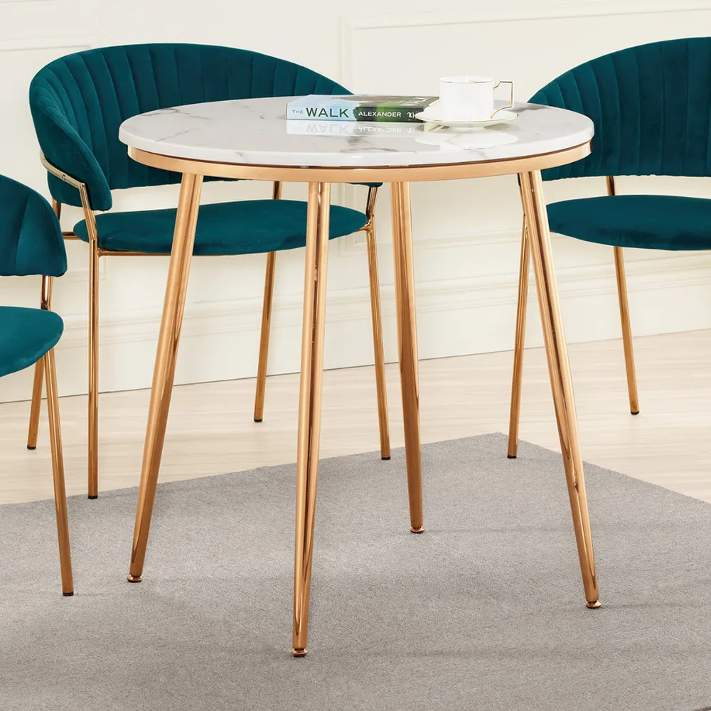 Bernice-蘭特6尺現代風超晶石面造型餐桌椅組合(一桌四椅-兩色可選) 歷史價格詳細信息