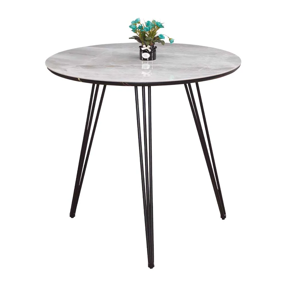 Bernice-蘭德爾3.6尺工業風圓型餐桌椅組合(一桌四椅) 歷史價格詳細信息