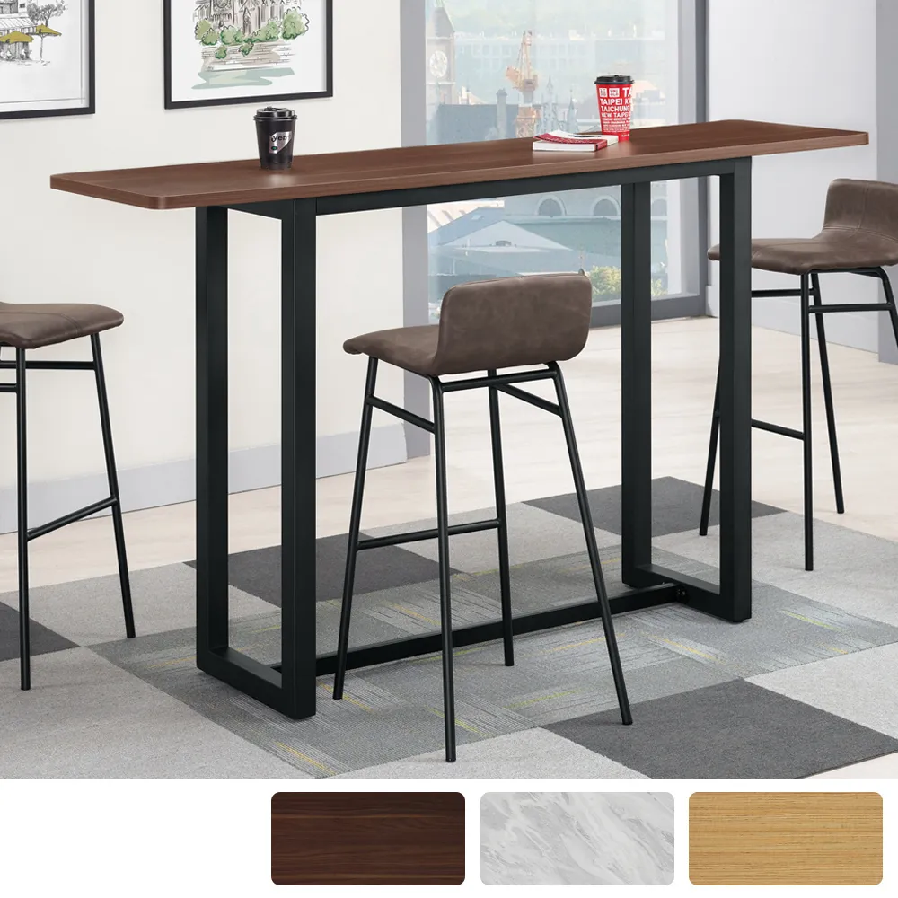 Bernice-瓦伊4尺經典簡約休閒桌/餐桌/商業桌-加大型(寬120x深70x高75cm-三色可選) 歷史價格詳細信息