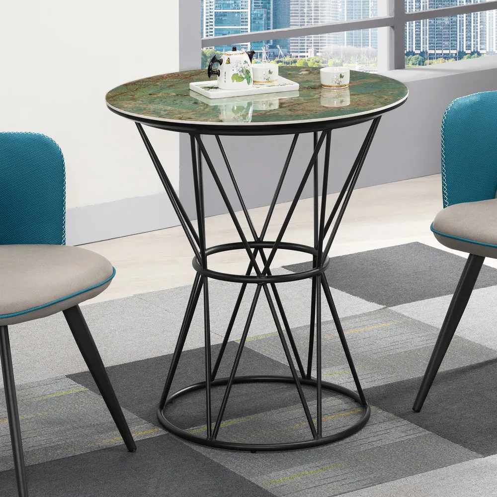 小圓桌洽談桌談單會客1桌4椅接待售樓處洽談輕奢洽談桌椅組合 歷史價格詳細信息