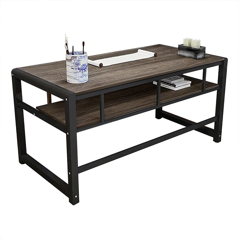 書桌 雙層書法專用桌 電腦桌 實木書畫桌 家用寫字臺 課桌 培訓桌 歷史價格詳細信息