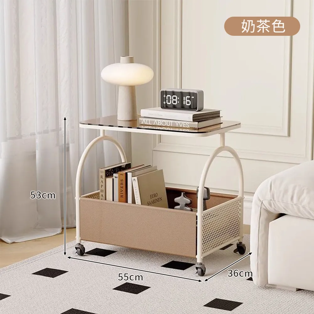 茶水小推車 茶水小推車 實木沙發邊几 可移動茶几 客廳邊櫃茶几 茶水邊櫃小推車 家用帶輪茶几 歷史價格詳細信息