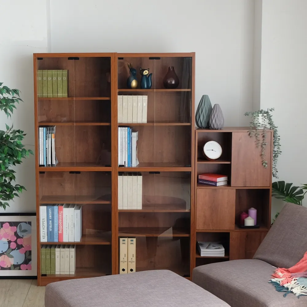 EASY HOME-厚板五層收納展示書櫃-北歐原木色+黑色(展示櫃 書櫃 置物櫃 雜誌櫃) 歷史價格詳細信息