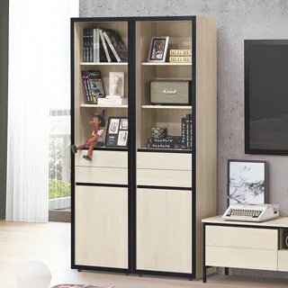 Bernice-亞尼3.7尺收納書櫃組合/展示櫃/置物櫃 歷史價格詳細信息