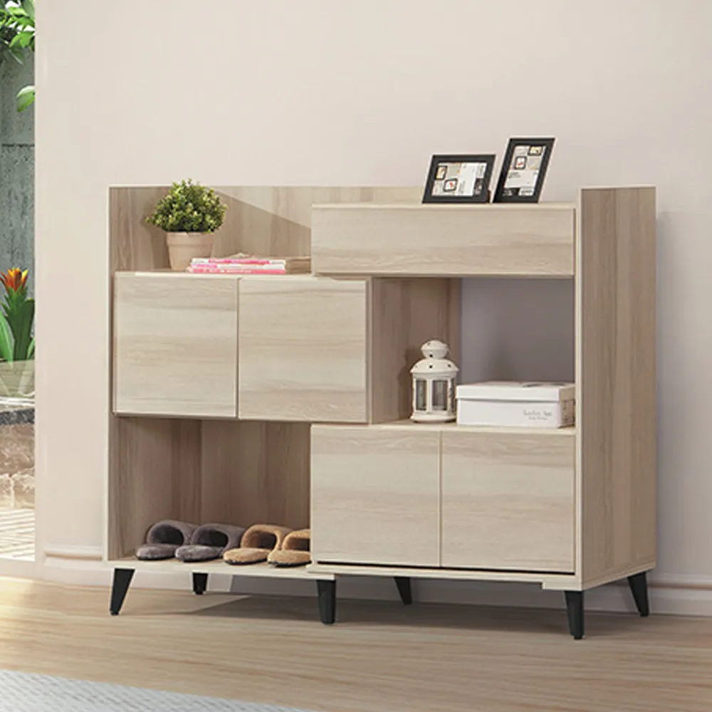 Bernice-沙恩4.9尺四門一抽伸縮鞋櫃/玄關收納置物櫃 歷史價格詳細信息