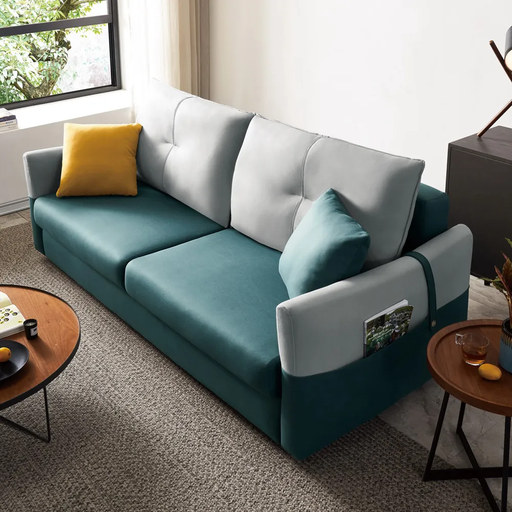 (三人座)艾迪布藝實木沙發組 北歐簡約風 一人/二人/ 三人 小戶型專用 房間椅 套房 歷史價格詳細信息