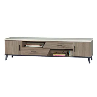 Bernice-伯克9.1尺L型仿石面電視櫃組合(展示櫃+長櫃) 歷史價格詳細信息