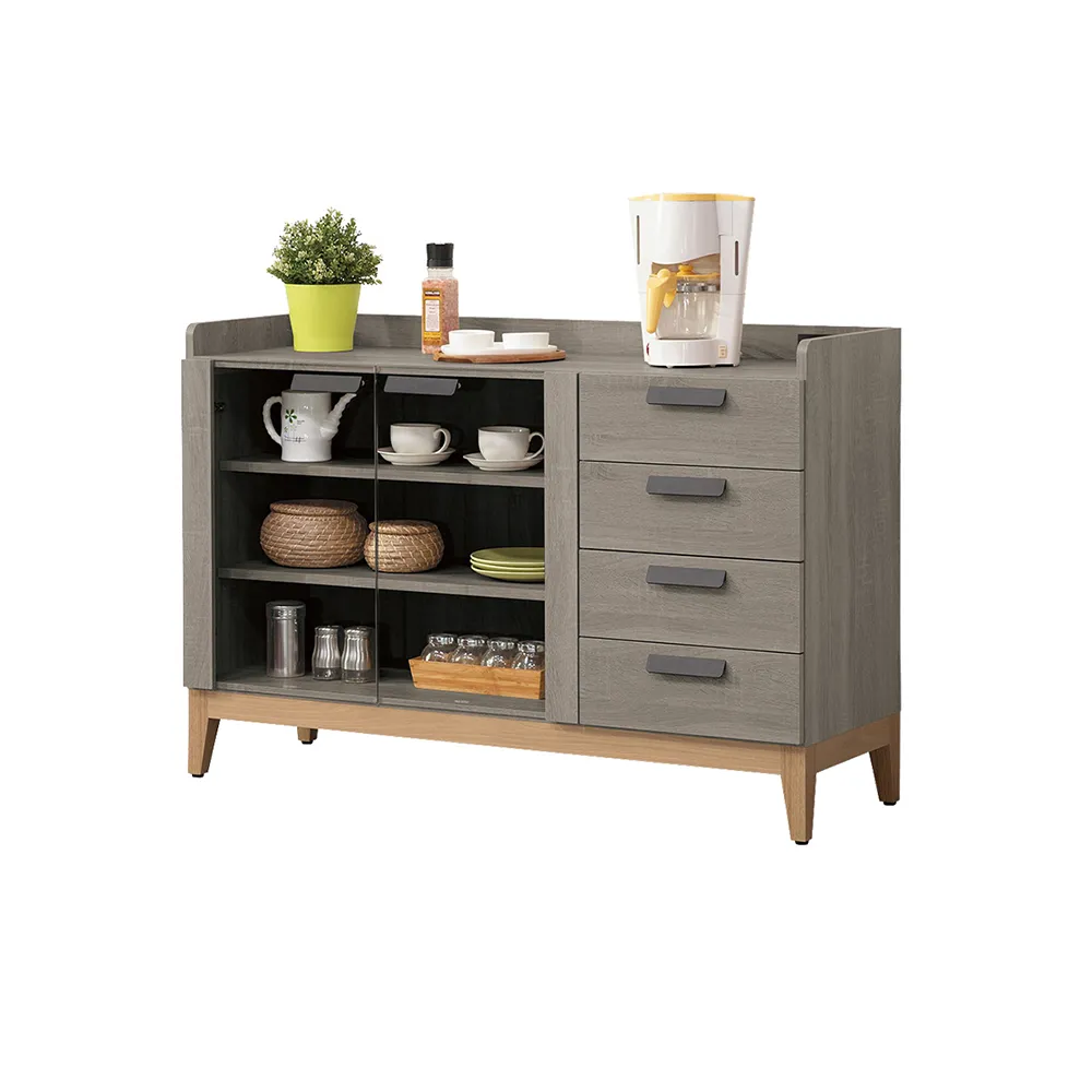 Bernice-本森4尺輕工業風L型書櫃+工作書桌組合(B款-4尺書桌+2尺二門書櫃) 歷史價格詳細信息