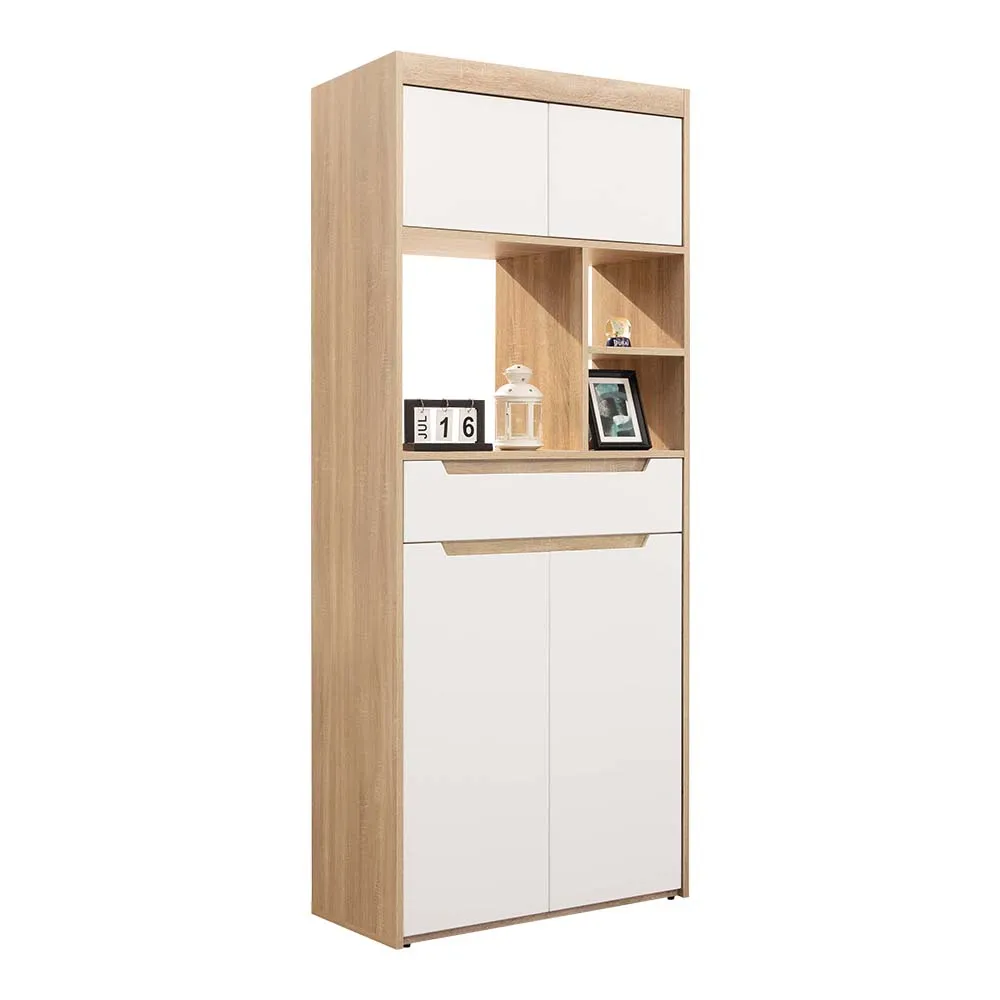 Bernice-德莉2尺二門下開放式高鞋櫃/玄關收納櫃/隔間置物櫃-座鞋櫃款 歷史價格詳細信息