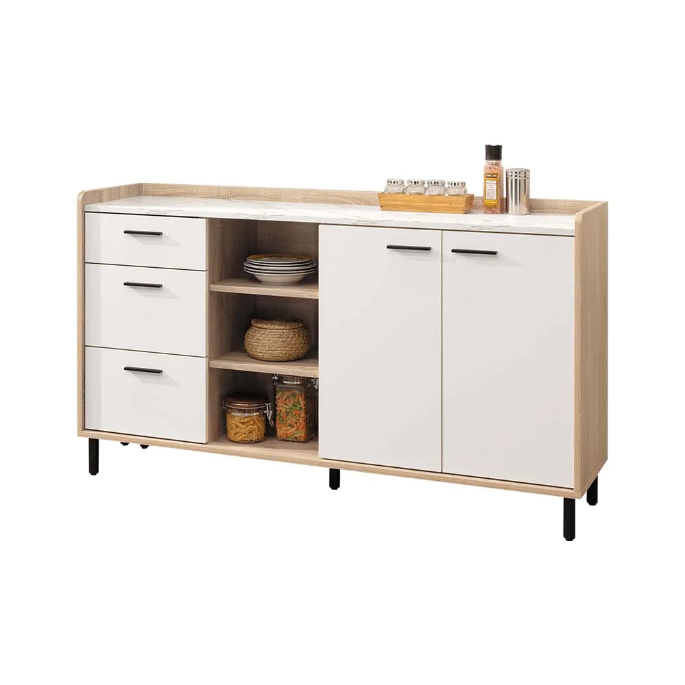 Bernice-蘭達5.9尺L型主管辦公桌組合(辦公桌+側邊收納長櫃+活動置物櫃) 歷史價格詳細信息