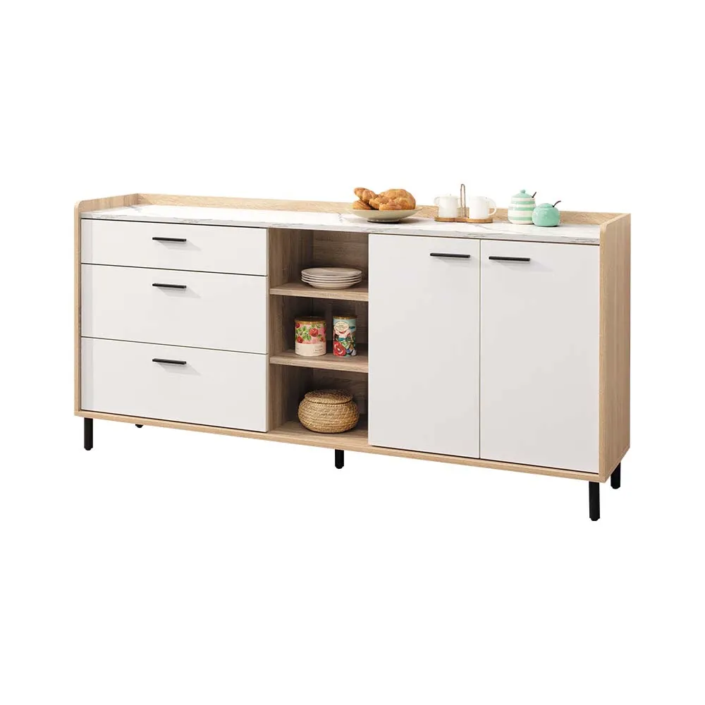 Bernice-蘭達5.9尺L型主管辦公桌組合(辦公桌+側邊收納長櫃+活動置物櫃) 歷史價格詳細信息