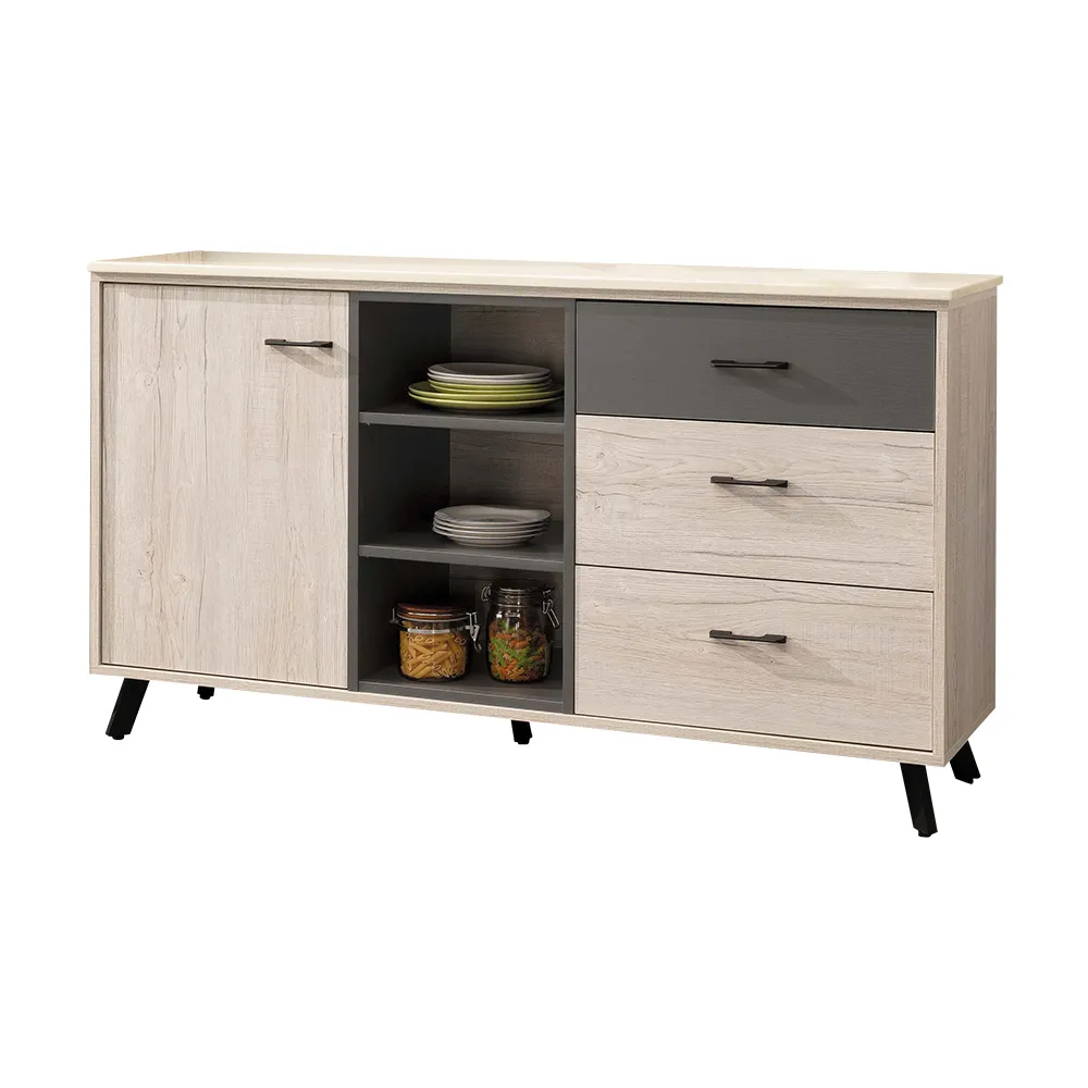 Bernice-沃克4尺二門二抽右開放式收納鞋櫃 歷史價格詳細信息