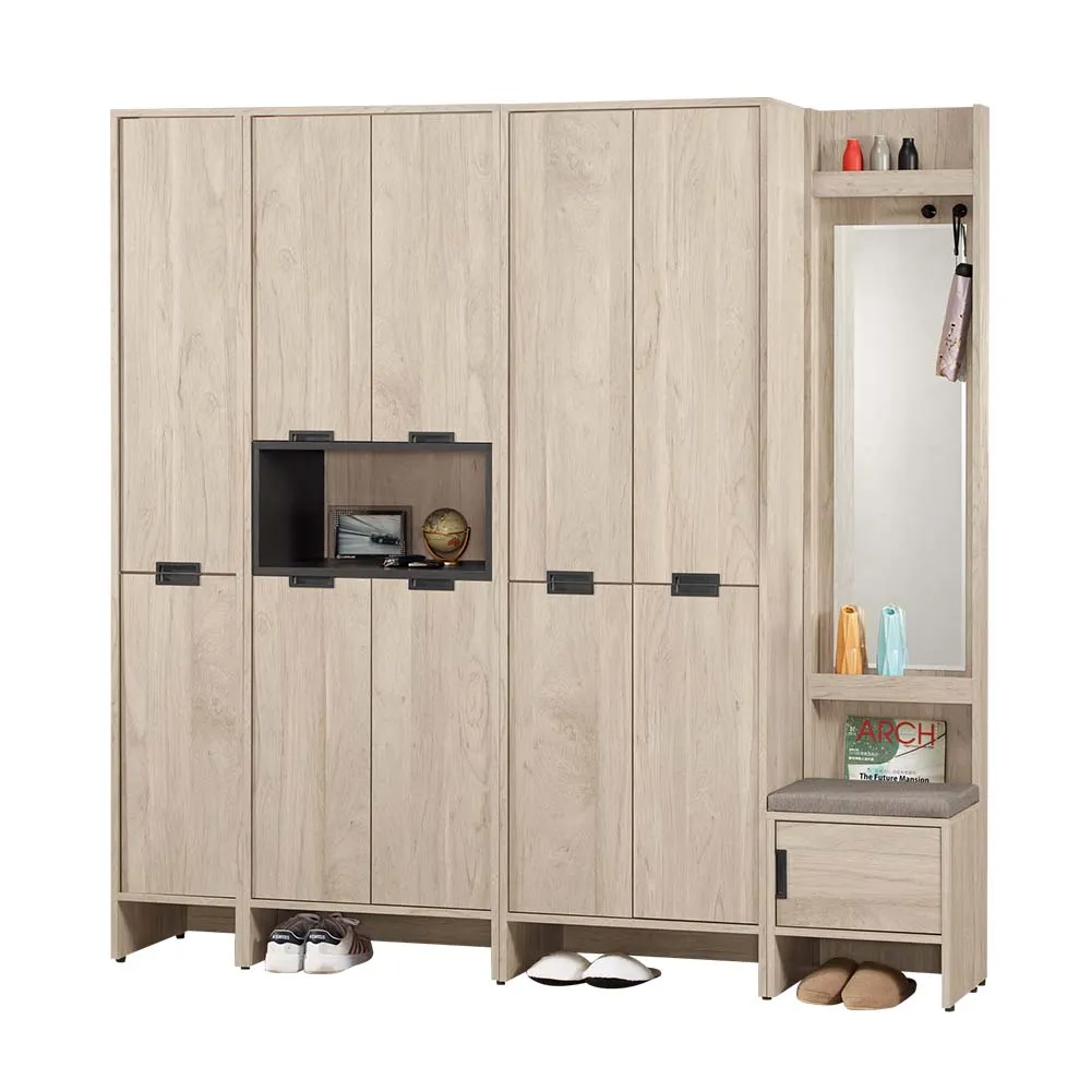 Bernice-茱伊嚴選4尺多功能推門/拉門衣櫃(一抽+三吊桿) 歷史價格詳細信息