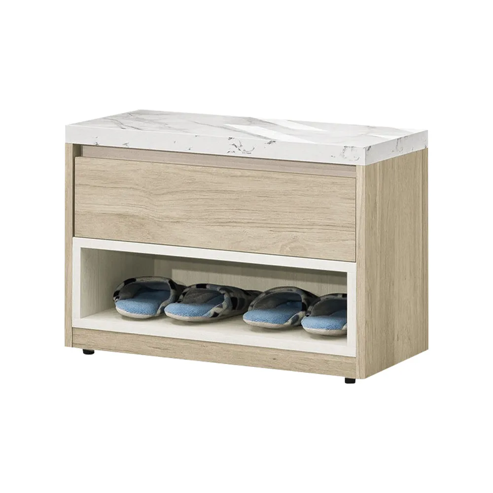 Bernice-貝卡2尺日系仿石面四門單抽中開放高鞋櫃/隔間置物櫃/玄關收納櫃 歷史價格詳細信息