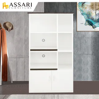 ASSARI-防潮防蛀塑鋼緩衝雙門一抽碗盤櫃-附輪(寬64x深42x高88cm) 歷史價格詳細信息