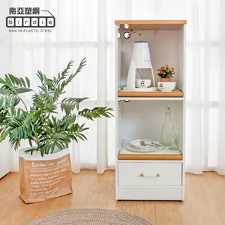 Birdie南亞塑鋼-1.5尺一門一抽二拉盤塑鋼電器櫃/收納餐櫃(白色) 歷史價格詳細信息