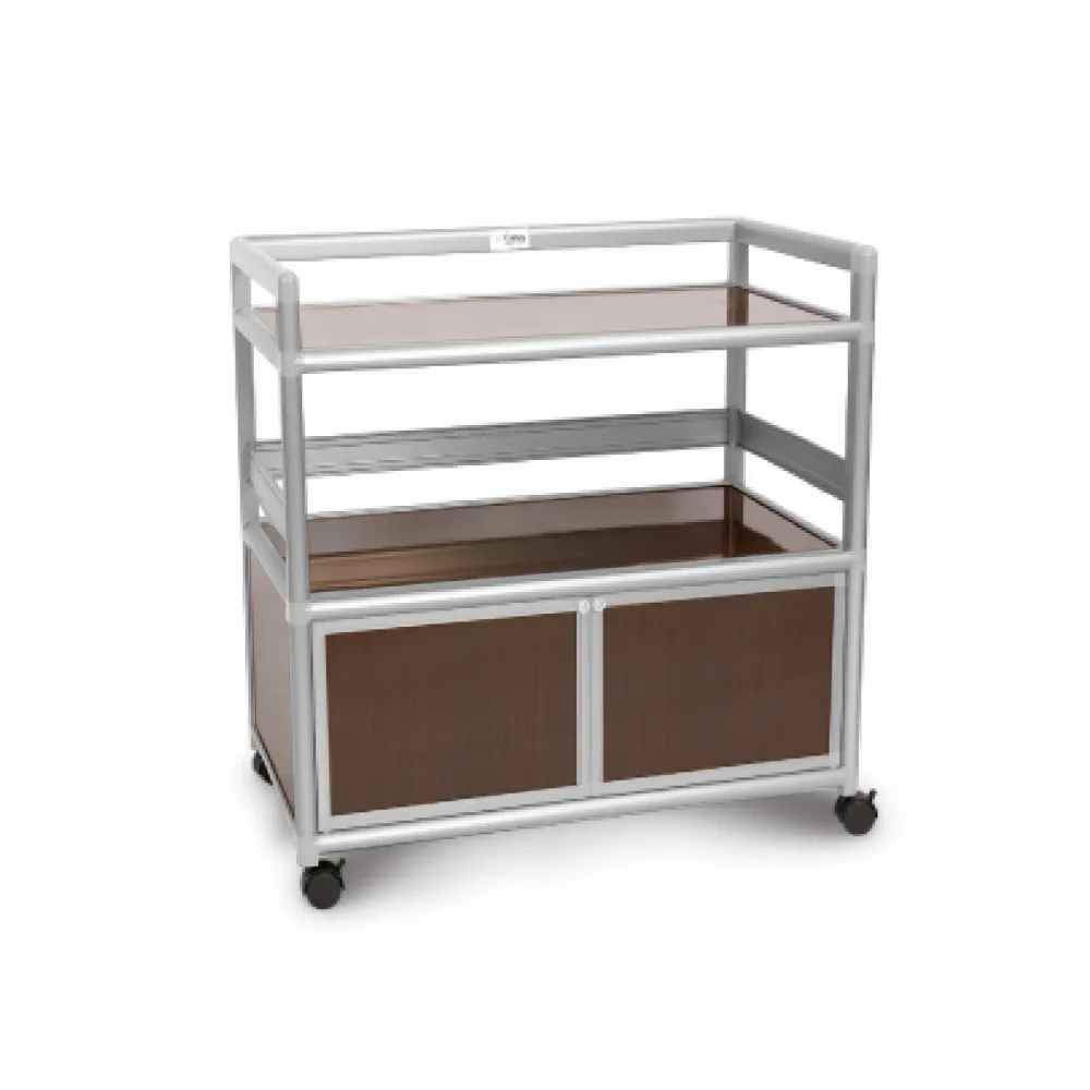 Cabini小飛象-黑桃木1.2尺鋁合金三門收納櫃40.1x41.1x115.3cm 歷史價格詳細信息