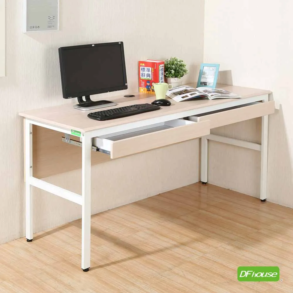 《DFhouse》頂楓150公分電腦桌+2抽屜+主機架-楓木色 歷史價格詳細信息