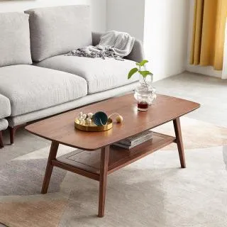 hoi!源氏木語柏林橡木1M圓弧抽屜茶几 H83J44-胡桃色 歷史價格詳細信息