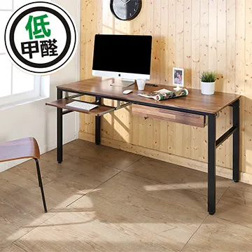 BuyJM工業風低甲醛160公分附層架單鍵盤架工作桌/電腦桌 歷史價格詳細信息