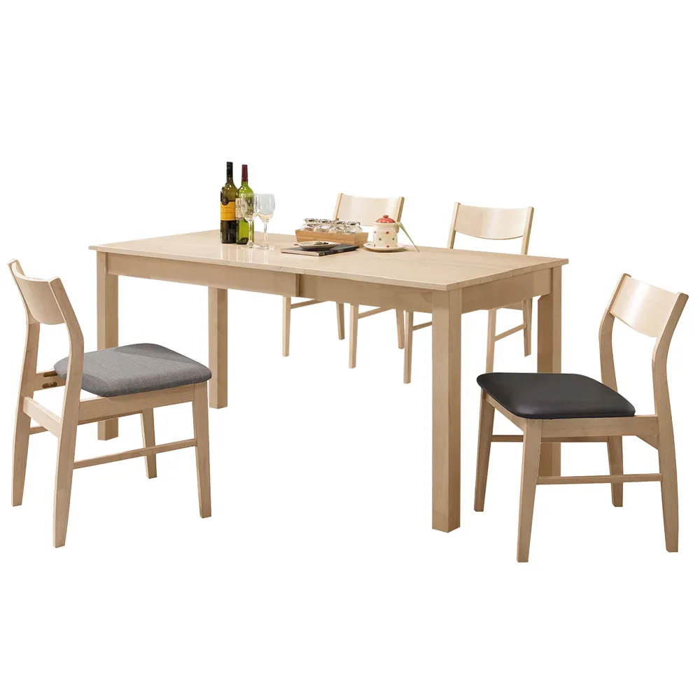 Bernice-盧娜4尺多功能伸縮拉合餐桌(洗白色-寬120~180公分) 歷史價格詳細信息