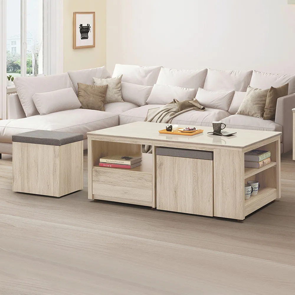 Boden-尼克4尺石面碗盤收納餐櫃/碗盤櫃/電器櫃/置物矮櫃 歷史價格詳細信息