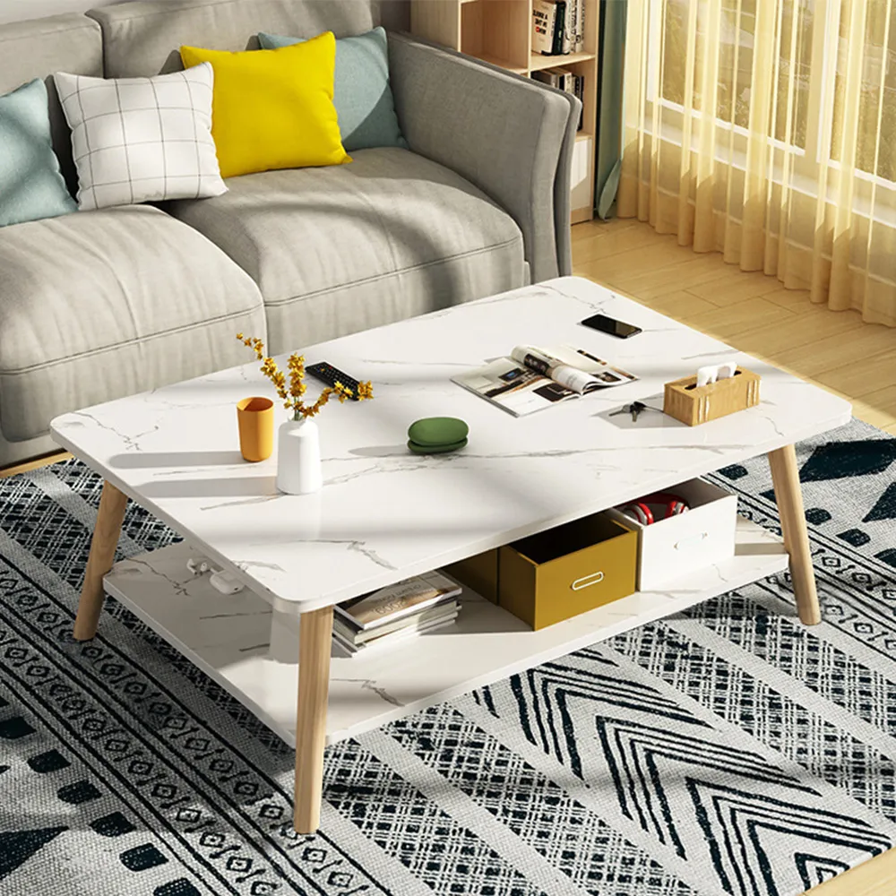 【HappyLife】簡約方形雙層茶几 60x40cm (Y10356) 歷史價格詳細信息