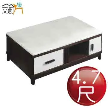 【文創集】 亞麗絲3尺四抽書桌組合(二色可選) 歷史價格詳細信息