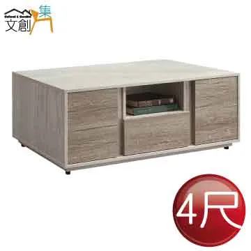 [文創集]吉姆 雙色4尺二門單抽大茶几 價格比較,價格查詢,歷史價格詳細信息