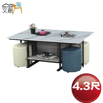 【文創集】羅可咖啡色透氣皮革L型沙發組合(四人座＋椅凳組合) 歷史價格詳細信息