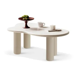 雲朵茶几北歐家用客廳簡約小戶型異性桌奶油侘寂風茶桌子 歷史價格詳細信息