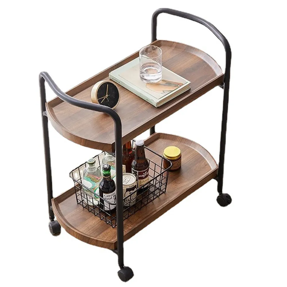 茶水小推車 茶水小推車 實木沙發邊几 可移動茶几 客廳邊櫃茶几 茶水邊櫃小推車 家用帶輪茶几 歷史價格詳細信息